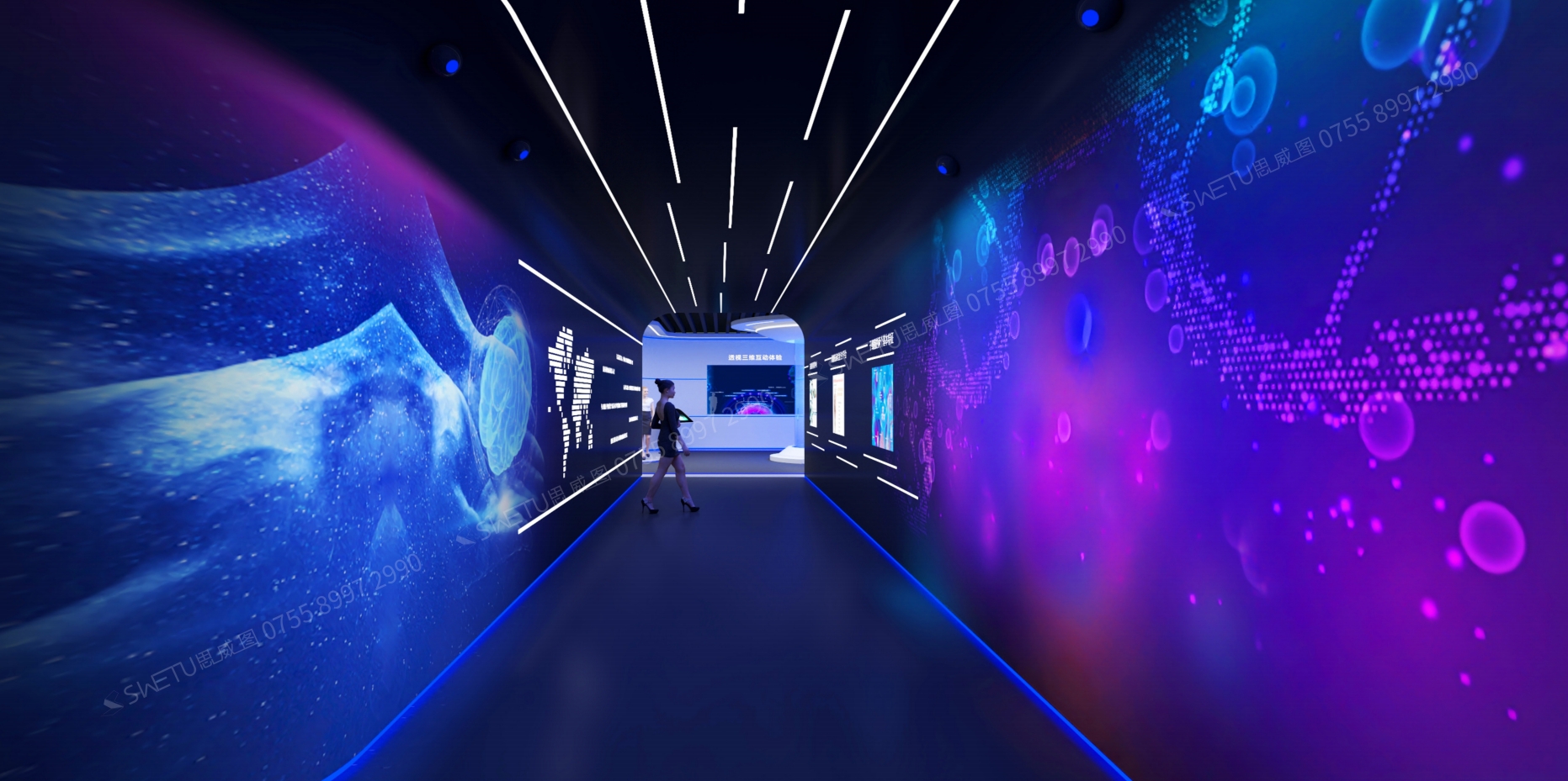 思威图数字干细胞医院设计:藏在建筑空间里的,细胞科研的艰辛求索路|干细胞展厅设计公司|肠道菌群益生菌展厅|长寿医学科普展厅